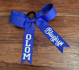 Long Tailed Hair Bow with 2 Names