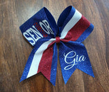 FULL Glitter Senior Cheer /Dance Bow with Year and Name