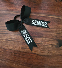 Load image into Gallery viewer, Long Tailed Hair Bow with 2 Names
