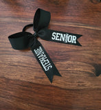 Long Tailed Hair Bow with 2 Names