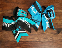 Load image into Gallery viewer, Softball Bow with number and name
