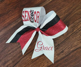 FULL Glitter Senior Cheer /Dance Bow with Year and Name