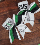FULL Glitter Senior Cheer /Dance Bow with Year and Name