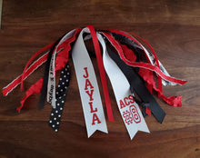 Load image into Gallery viewer, Volleyball Hair Tie Streamer/Spirit Ribbons with Name and Number

