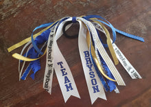Load image into Gallery viewer, Volleyball Hair Tie Streamer/Spirit Ribbons with Name and Number
