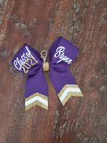 MINI Chevron Tail Bow Key-chain with 2 Names