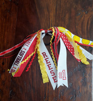 Softball Spirit Ribbons/Hair Streamers/Pony-O's with Name and Number