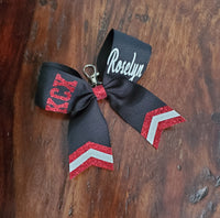 MINI Chevron Tail Bow Key-chain with 2 Names