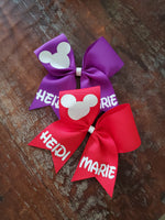 Mickey Cheer Bow with Name