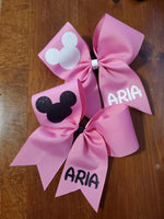 Mickey Cheer Bow with Name