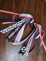 Soccer Spirit Ribbons/Hair Streamers/Pony-O's with Name and Number