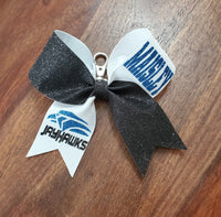 MINI Bow Key-chain with Half Glitter and 2 Names
