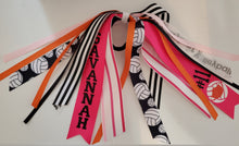 Load image into Gallery viewer, Volleyball Hair Tie Streamer/Spirit Ribbons with Name and Number
