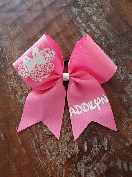 Animal Print Cheer Bow