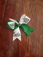 MINI Bow Key-chain with Half Glitter and 2 Names