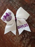 Animal Print Cheer Bow