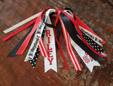Volleyball Hair Tie Streamer/Pony-O's/Spirit Ribbons with Name and Number