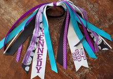 Load image into Gallery viewer, Volleyball Hair Tie Streamer/Spirit Ribbons with Name and Number
