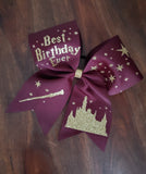 Wizard Best Birthday Ever Birthday Cheer Bow