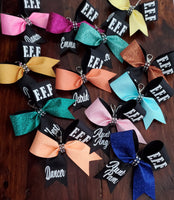 MINI Bow Key-chain with Half Glitter and 2 Names