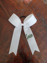 Load image into Gallery viewer, Long Tailed Bow with Name on Tail
