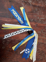 Soccer Spirit Ribbons/Hair Streamers/Pony-O's with Name and Number