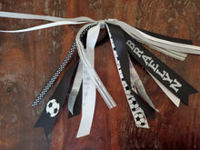 Load image into Gallery viewer, Soccer Spirit Ribbons/Hair Streamers with Name and Number
