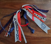 Soccer Spirit Ribbons/Hair Streamers/Pony-O's with Name and Number