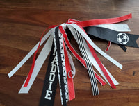 Soccer Spirit Ribbons/Hair Streamers/Pony-O's with Name and Number
