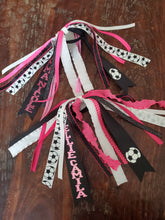Load image into Gallery viewer, Soccer Spirit Ribbons/Hair Streamers with Name and Number
