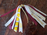 Softball Spirit Ribbons/Hair Streamers/Pony-O's with Name and Number