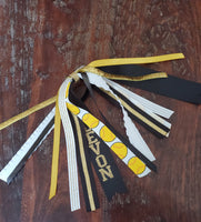 Softball Spirit Ribbons/Hair Streamers/Pony-O's with Name and Number