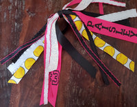 Softball Spirit Ribbons/Hair Streamers/Pony-O's with Name and Number