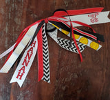 Softball Spirit Ribbons/Hair Streamers/Pony-O's with Name and Number