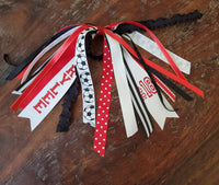 Soccer Spirit Ribbons/Hair Streamers/Pony-O's with Name and Number