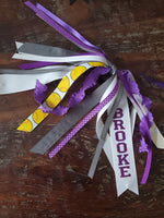 Softball Spirit Ribbons/Hair Streamers/Pony-O's with Name and Number
