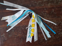 Softball Spirit Ribbons/Hair Streamers/Pony-O's with Name and Number