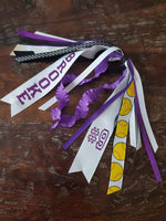 Softball Spirit Ribbons/Hair Streamers/Pony-O's with Name and Number