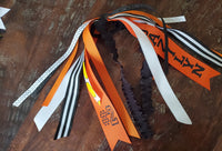 Softball Spirit Ribbons/Hair Streamers/Pony-O's with Name and Number