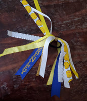 Softball Spirit Ribbons/Hair Streamers/Pony-O's with Name and Number