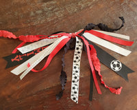 Soccer Spirit Ribbons/Hair Streamers/Pony-O's with Name and Number