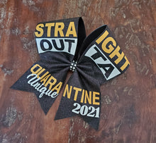 Load image into Gallery viewer, FULL Glitter Cheer/Dance/ Competition Bow with 3 Names.
