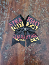Load image into Gallery viewer, FULL Glitter Cheer/Dance/ Competition Bow with 3 Names.
