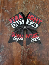 Load image into Gallery viewer, FULL Glitter Cheer/Dance/ Competition Bow with 3 Names.
