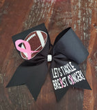 Custom Pink Breast Cancer Awareness Cheer Bow