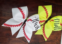 Load image into Gallery viewer, Softball Bow with Name or Number.
