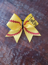 Load image into Gallery viewer, Softball Bow with Name or Number.
