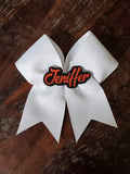 Custom Solid Ribbon Bow with 3D name