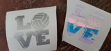 Volleyball LOVE Water bottle Vinyl Sticker/Decal