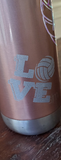 Volleyball LOVE Water bottle Vinyl Sticker/Decal